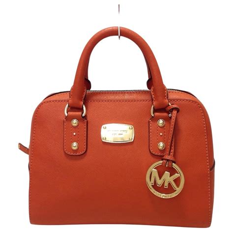 MICHAEL KORS SUTTON ORANGE LEATHER 